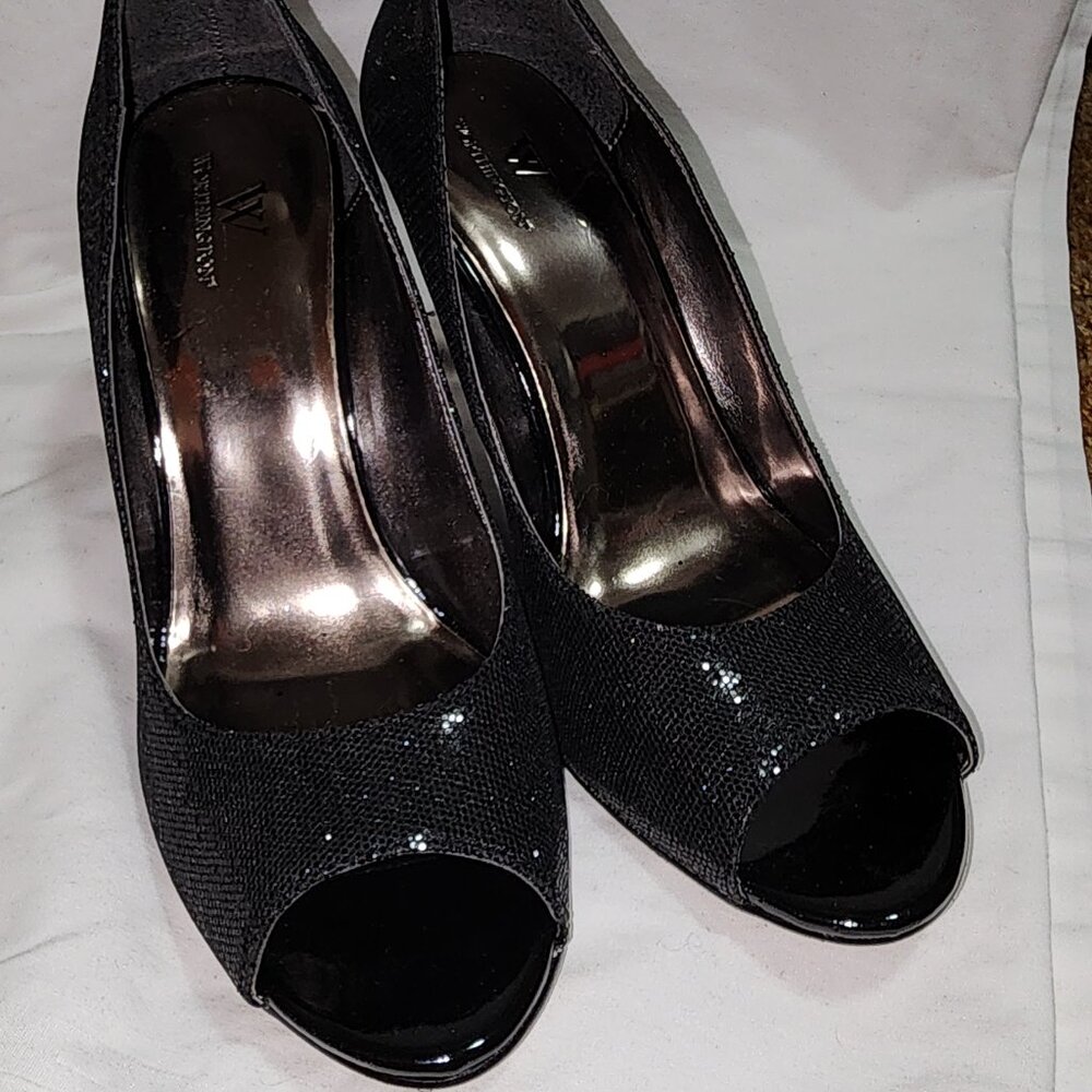 Black Sparkle Wedges